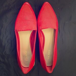 Classic Red Suede Learher Loafers Aldo, 7M